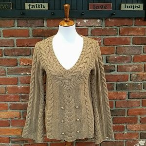 Brown Cableknit Sweater
